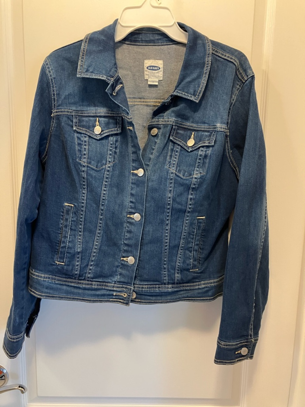 Old Navy Blue Denim Jacket with Button Front Size-L